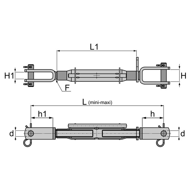 Chandelle de Bras de Relevage LG 368-478 CHAPE/CHAPE référence fournisseur 201059